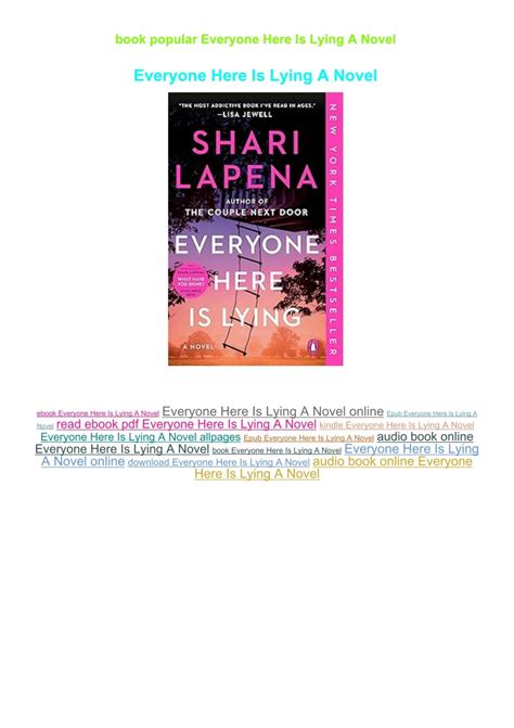 ((Book)) Everyone Here Is Lying A Novel