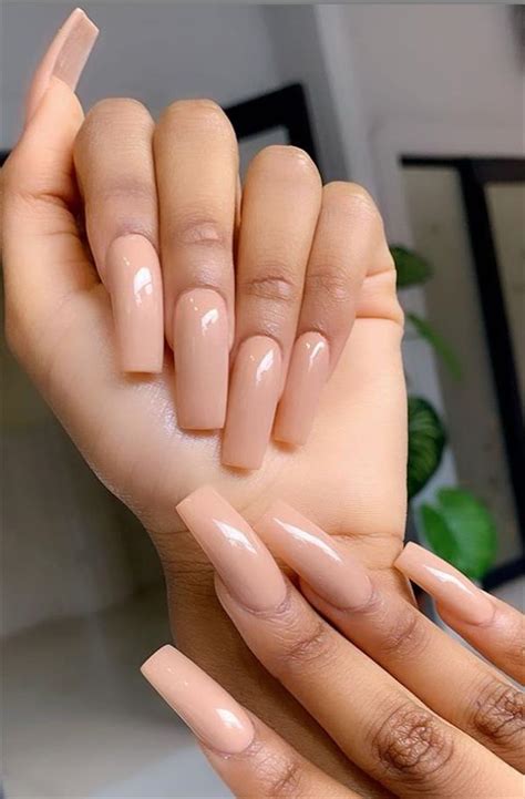 Top Nude Gel Coffin Nails Design For Summer Nails Fashionsum