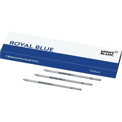 Achat 3 recharges pour rollerball Montblanc petit modèle Royal Blue