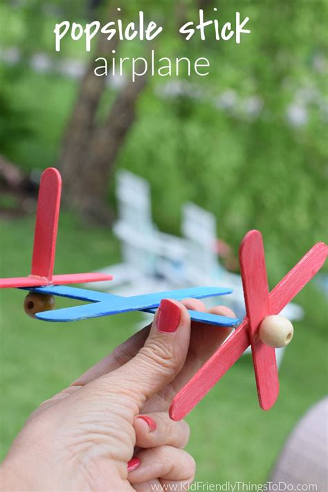 Popsicle Stick Airplane Craft - Kid Friendly Things to Do