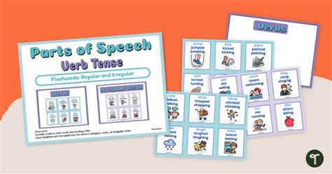 Verb Tense Regular And Irregular Sorting Activity Teach Starter