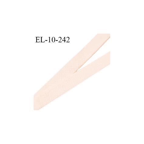 Elastique 10 mm lingerie haut de gamme couleur abricot allongement 60 largeur 10 mm fabriqué