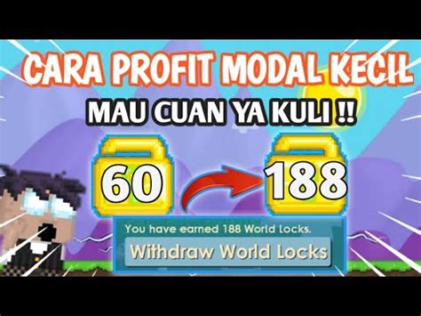 CARA PROFIT DENGAN MODAL 60WL COCOK BUAT PEMULA GROWTOPIA 2023 YouTube