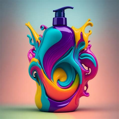 Premium Ai Image Colourful Shampoo Bottle Design