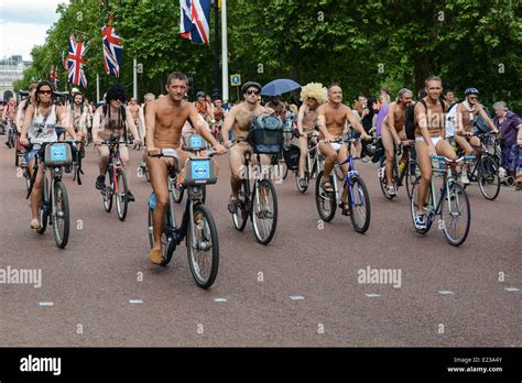 London Uk Th June The World Naked Bike Ride Coasts Through Central London An Annual