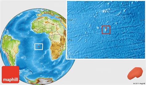 Physical Location Map of St. Helena Island