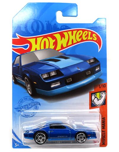 駿河屋 1 64 85 CHEVROLET CAMARO IROC Z ブルースカイブルー Hot Wheels MUSCLE