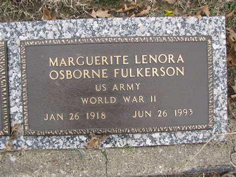 Marguerite Lenora Osborne Fulkerson Find A Grave Memorial