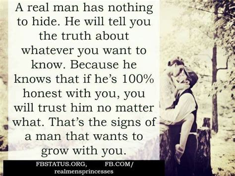 A Real Man Has Nothing To Hide Real Man Strong Couples Truth