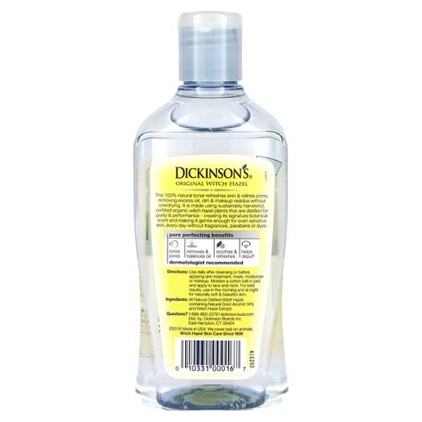 Dickinson Brands, Original Witch Hazel, Pore Perfecting Toner, 16 fl oz Pack of 2 - Walmart.com