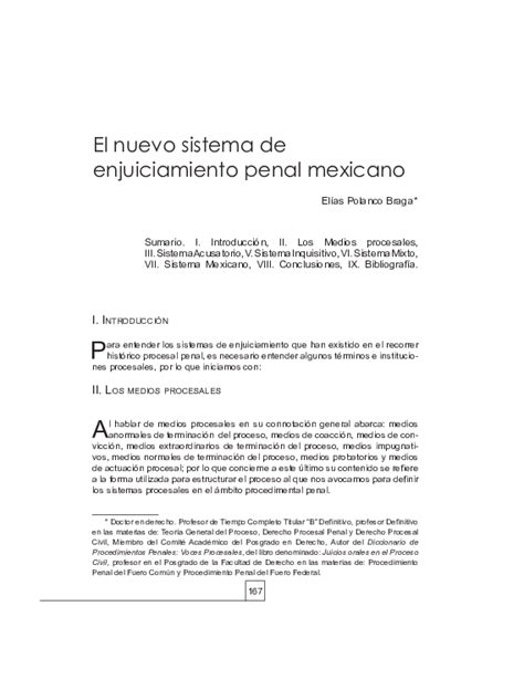 Pdf El Nuevo Sistema De Enjuiciamiento Penal En Mexico