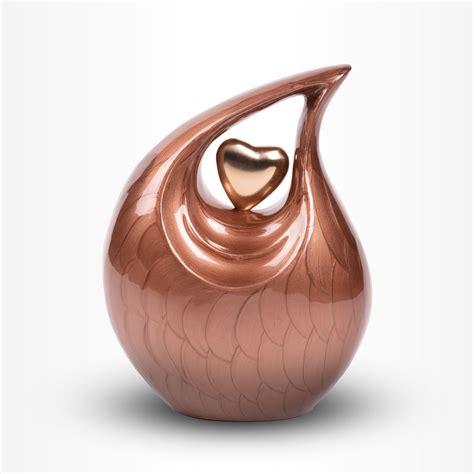 Teardrop Urn Groot Liter Koper Goudkleurig Urn Store