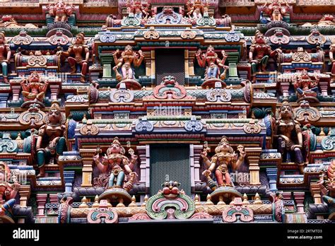 Sri Maha Mariamman Temple On Silom Road Gopuram With Hindu Deities