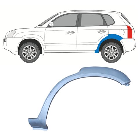 Hyundai Tucson 2004-2010 Hinten Radlauf Reparaturblech / Links