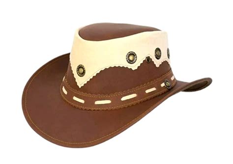 Leather Cowboy Hat Australian Cowboy Hat Handmade Real Leather Split ...