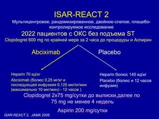 Исследование ISAR-REACT 2 | PPT