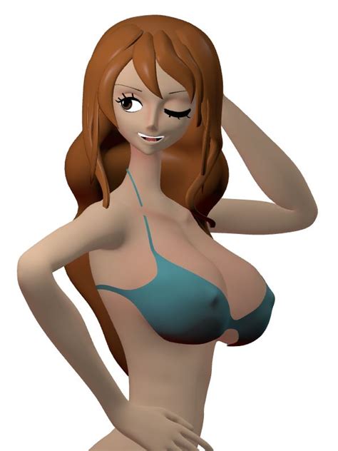 Anime Woman In Bikini D Model Blend Free D