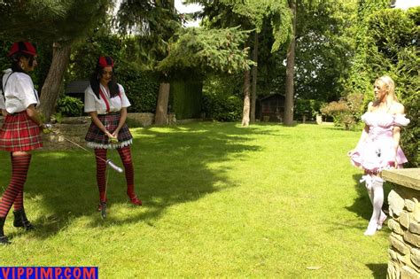 Busty Blonde Babe Stumbles Upon A Cosplay Part In A Park Photos