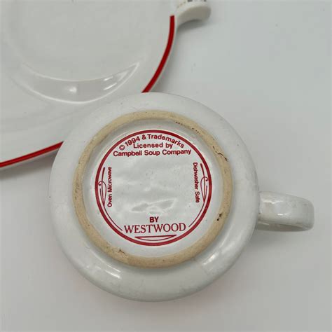 Vintage Campbells Tomato Soup Cup Mug And Plate Tray Set Westwood 1994