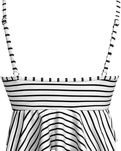 Amazon Gabrielle Aug Women S Retro Two Pieces High Waisted Ruffle Bikini Set Flounce