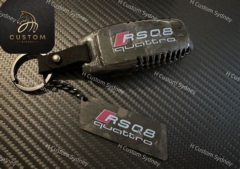 Premium Carbon Fiber Key Fob Cover For Audi RSQ8 SQ8 SQ7 RS7 RS6 RS3 S