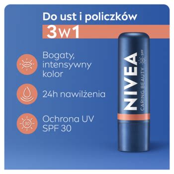 NIVEA Caring Beauty Pomadka Do Ust W SPF Nude G