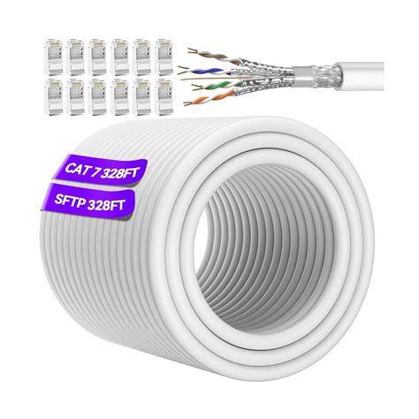 Cat 7 Ethernet Cable Bulk 100m328ft Triple Shielded Cat 7 Ethernet Cable Ou Ebay