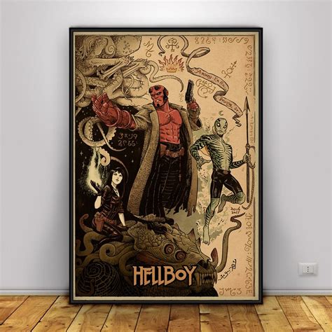 Hellboy Poster Wall Art Wall Prints Home Decor Kraft Paper Print