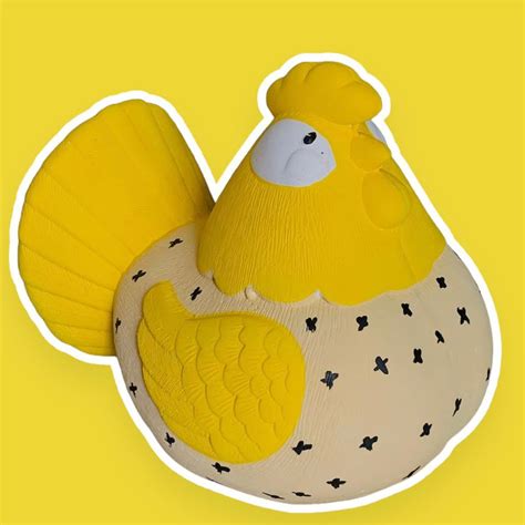 Jual Celengan ayam gypsum (semen putih )/celengan target/celengan viral