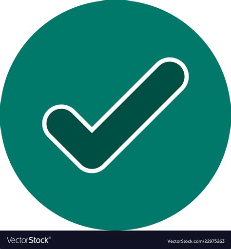 Tick Icon Royalty Free Vector Image Vectorstock