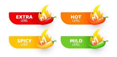 Hot And Spicy Chili Pepper Logo Icons Royalty Free Vector