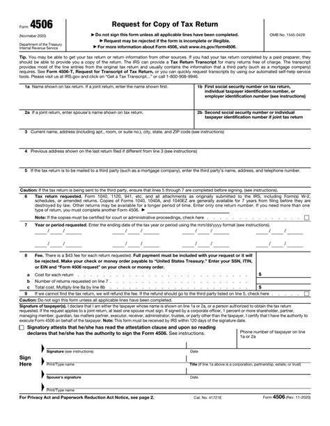 Irs Form 4506 C Printable