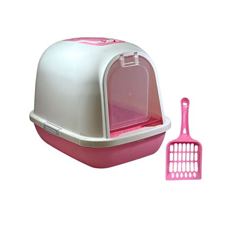 Biotualet Zoomir pişiklər üçün, 45x34x38 sm, ağ/çəhrayı - Qiymeti ...