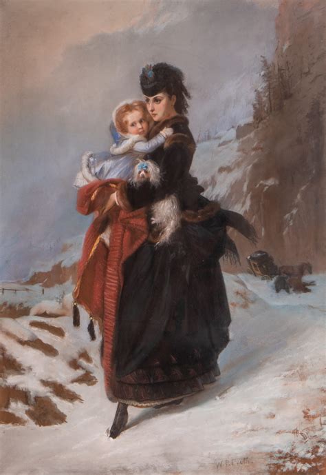 william powell frith ra  mother  daughter  winter