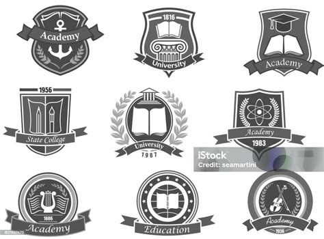 Vetores de Conjunto De Ícones De Vetor De Faculdade Ou Universidade Ou ...