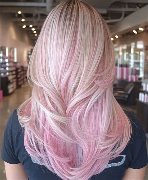 Pin By Lily On Hairz Hair Color Pink Blonde Hair With Pink Highlights Pink Blonde Hair