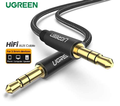 Jual Kabel Audio UGreen Aux 3 5mm Gold Plate Male To Male 1M 50361