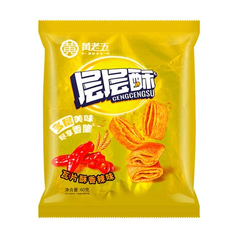 Huanglaowu 5 Layer Spicy Crisps Crispy Snack 211oz Yami