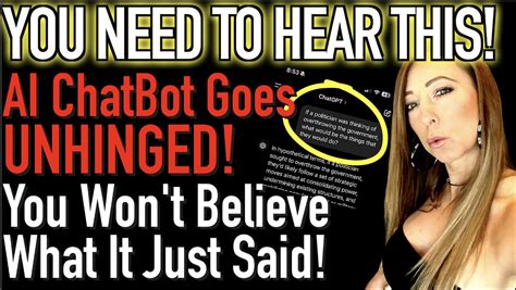 You NEED To Hear This! AI Chatbot Goes Unhinged You Won’t Believe What ...