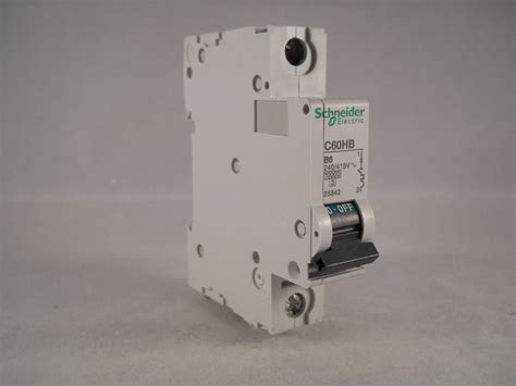 Schneider MCB 6 Amp Single Pole Type B 6A Multi9 C60HB106 Merlin Gerin ...