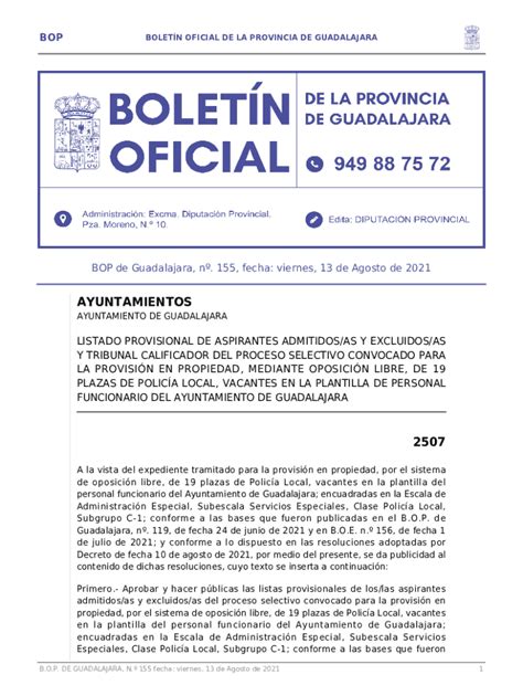 Fillable Online Boletn Oficial De La Provincia De Las Palmas Nmero