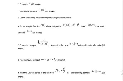 Solved Compute Marks I F Find All The Values Of Marks