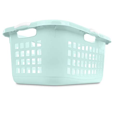 Bushel Laundry Basket Aqua With White Handles Room Essentials Ct