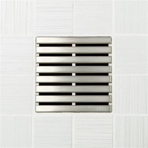 PARALLEL - Brushed Nickel - Unique Drain Cover | Ebbe America | Square ...