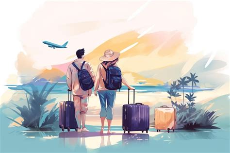 Premium Ai Image Travel Illustration