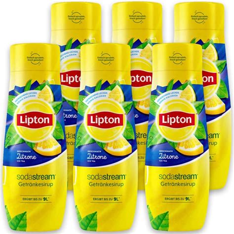 SodaStream Sirup Lipton Eistee Zitrone 440ml 6er Set Getränkesirup 6 x