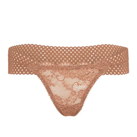 Calcinha Fio Em Renda E Tela Nude