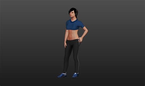 Francy Character Nude D Model TurboSquid