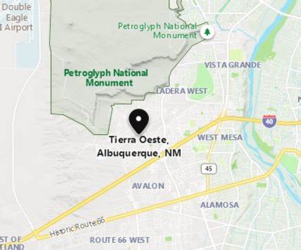 Tierra Oeste Albuquerque Nbhd New Mexico Area Map More