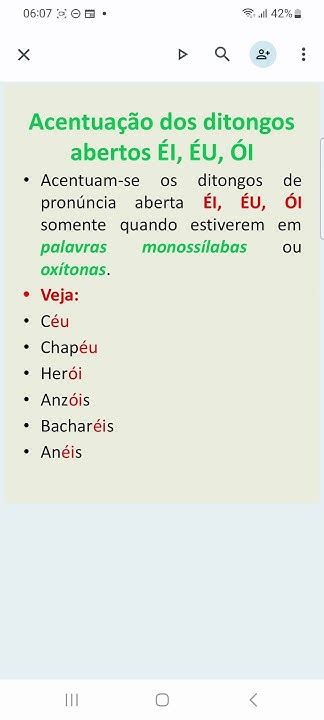 Palavras Com Ditongo Ai Oi Eu Ei - Acentuação dos ditongos abertos ÉI, ÓI, ÉU - YouTube